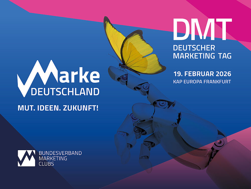 Deutscher Marketing Tag 2026. Marke Deutschland – MUT.IDEEN.ZUKUNFT!